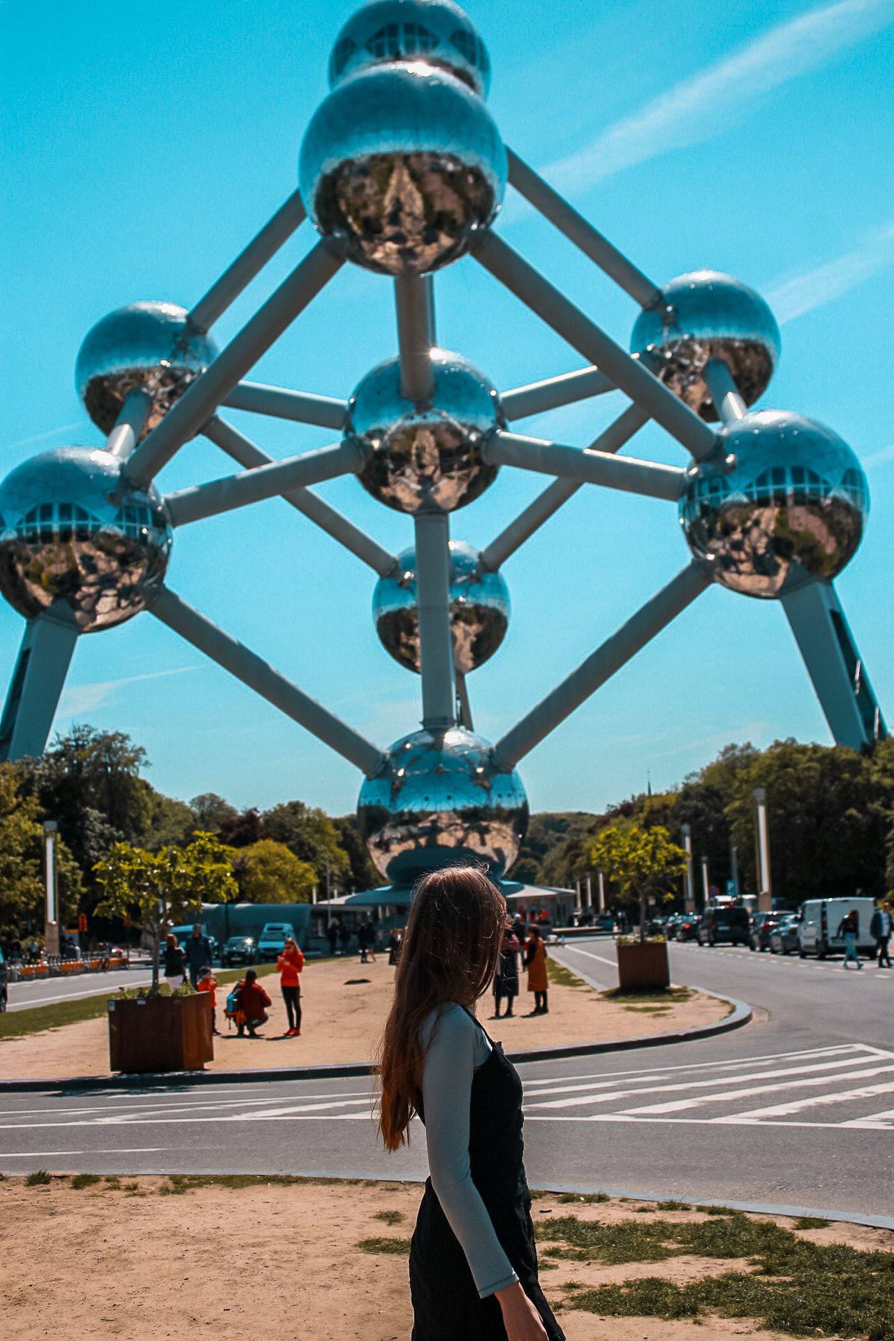 Girl in front of Atomium in Brussels 
Perfect 2 day Brussels itinerary