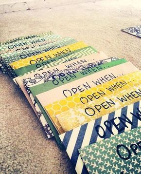 gift ideas for students- open when letters