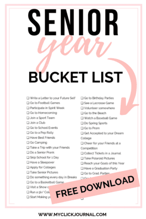 senior year bucket list 2019-2020
