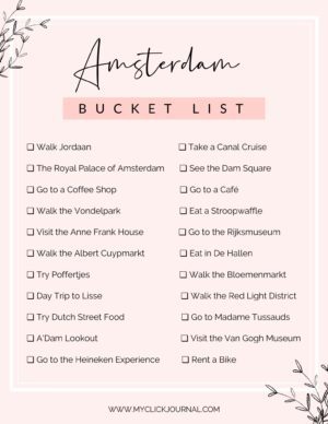 the ultimate amsterdam bucket list printable