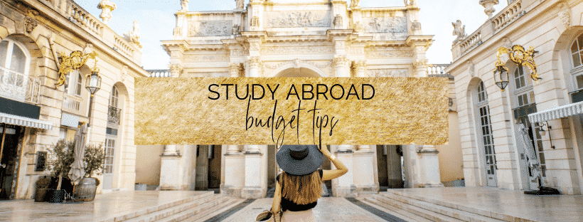 study abroad budget tips graphic