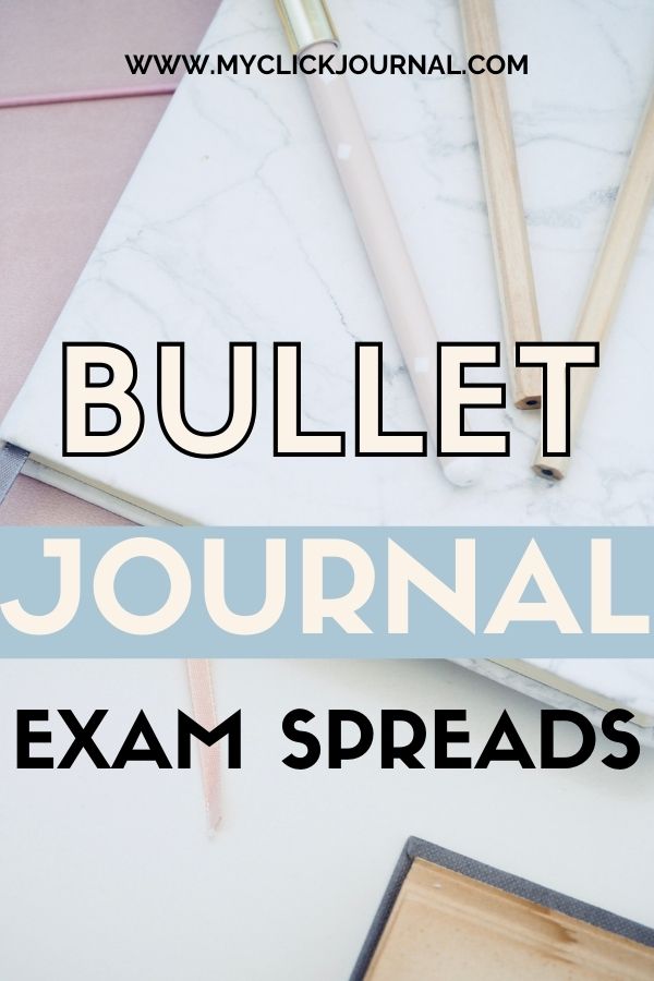 the best bullet journal exam spreads for college | myclickjournal